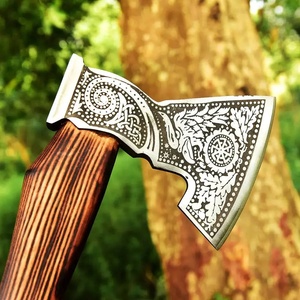 Hache de camping et de survie en acier forgé artisanal de qualité industrielle UA Supplies, manche en bois dur, pour activités de plein air, OEM - Product Image 2