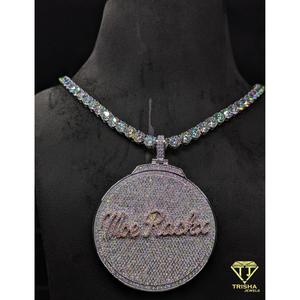 Luxury <b>Iced</b> <b>Out</b> Tennis <b>Chain</b> With VVS Lab Grown Diamonds In 925 Sterling Silver Hip Hop Fashion Jewelry By Trisha Jewels - Product Image 6