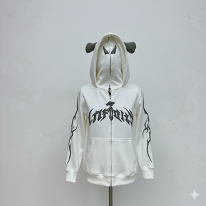 Sudadera con capucha doble y cremallera completa, con logotipos personalizados de la mejor calidad, para hombres y mujeres, en varios colores. - Product Image 3