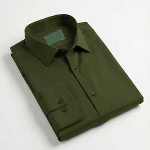Chemises habillées pour hommes en popeline de coton blanc, à manches longues, couleur unie, col rabattu, anti-plis, formelles, collection Printemps, ODM - Product Image 6