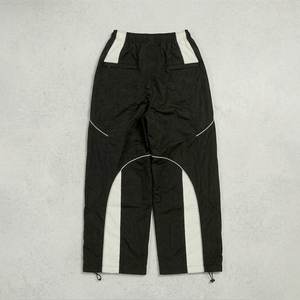 High Sales Custom Logo Black Men's Nylon <b>Wind</b> <b>Breaker</b> White Panels With Pants Sets For Summer Designer Streetwear Zipper Jackets - Product Image 5