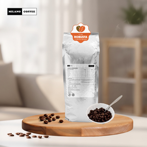 Vietnam Milano 100 Percent Robusta Coffee <b>Beans</b> 1kg Pure Roasted Whole <b>Bean</b> Premium Bulk OEM Private Label - Product Image 3