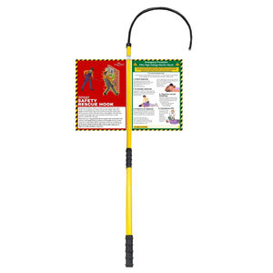 Gancho de Rescate Eléctrico de Fibra de Vidrio Aislante de Alto Voltaje de 11 kV, 7 Pies de Largo, con Tablero de Señalización y Kit de Instalación - Product Image 1