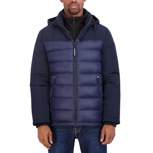2026 Pakistan High Quality <b>Hooded</b> Canvas Lightweight <b>Puffer</b> <b>Jackets</b> for Men Custom Design Winter Breathable <b>Waterproof</b> - Product Image 1