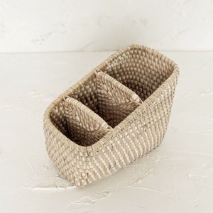 Natural rattan cutlery holder restaurant supplies top quality silverware organizers utensil <b>caddy</b> - Product Image 1