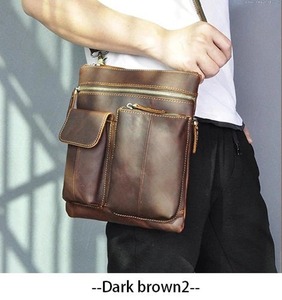 Sac messager en cuir léger et élégant, fait main, résistant au vent, multi-poches, durable, pour femme - Product Image 4