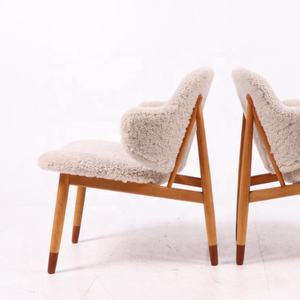 工場直販価格 クラブ ラウンジチェア デザイナー Ib <span class=keywords><strong>Kofod</strong></span>-<span class=keywords><strong>Larsen</strong></span> シープスキン張りアームチェア 家庭・アパート・ホテル・レジャー用 - Product Image 3