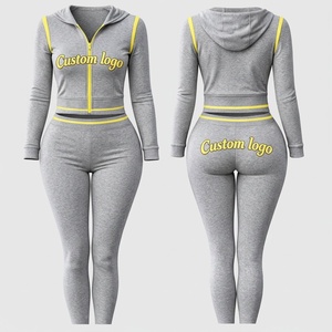 Chándal deportivo retro personalizado para mujer con logotipo bordado para marcas de lujo y minoristas independientes - Product Image 1