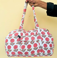 Sac de voyage matelassé en polyester léger, fait main en Inde, écologique, lavable, durable, portable, pour les week-ends, la gym et les voyages