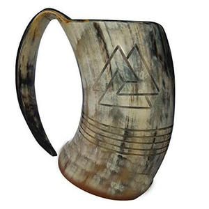 Tazas de Cuerno de Búfalo, Artesanía de Fábrica Vietnamita, Pulidas, Forma Natural de Animal, Taza Portátil para Beber - Product Image 2
