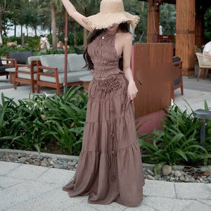 Ensemble deux pièces d'été pour femmes, vêtements confortables, mode naturelle, lavables, emballage personnalisé, fabriqué au Vietnam. - Product Image 3