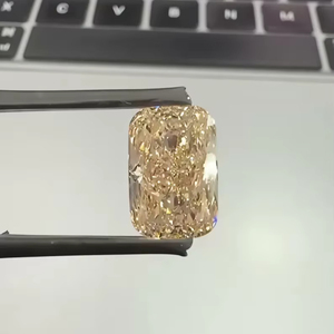 Diamant de laboratoire CVD 5.06 carats, taille coussin allongée, couleur Champagne fantaisie, pureté VS1, pierre centrale à taille personnalisée pour bague de fiançailles - Product Image 4