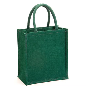 Printed Green Fiber Jute Promotional <b>Bag</b> Eco Friendly Reusable Natural Fiber Shopping Tote - Product Image 2