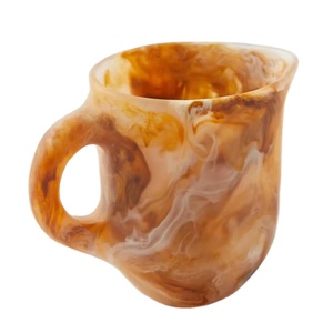 Tasses à thé en résine magnifiquement fabriquées à la main, artisanat unique, motif marbré d'Inde, design classique - Multicolores, toutes tailles disponibles - Product Image 1