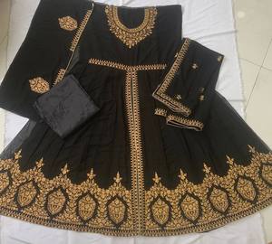 ชุดอินเดียอินเดียผ้าปากีสถานเย็บติดกันด้วยไหมลายสุนัขจิ้งจอกหรูหรา - Product Image 1