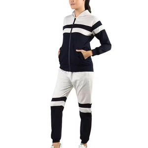 Conjunto Deportivo con Capucha para Mujer de la Mejor Calidad, Diseño Color Block, Cierre de Cremallera, Manga Larga, Ropa Casual de Otoño, Sudadera con Bolsillos Laterales - Product Image 3
