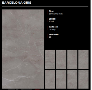 Baldosas de Porcelana Brillante de Primera Calidad Más Vendidas y Demandadas, 600x1200mm, Marca CLAYTON CERAMIC, Garantía de 3 Años, Antideslizantes, Hechas en India - Product Image 1