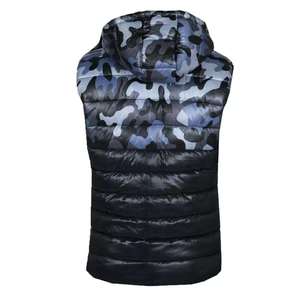 Wholesale <b>Men</b> <b>Thin</b> Puffer Vest Sleeveless Winter Bubble <b>Jacket</b> Two Tone Custom OEM Gilet Coat Bulk - Product Image 2