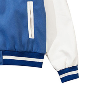 Chaqueta estilo universitario premium con diseño de patchwork y letras, con acabado suave, chaqueta de invierno para comodidad diaria. - Product Image 4