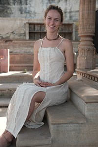 <b>Boho</b> Linen Maxi <b>Dress</b> Handwoven Fringe <b>Summer</b> <b>Dress</b> with Side Slits & Open Back Artisanal Organic Cotton Festival Gown - Product Image 4