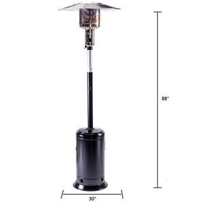 Calentador de Patio Exterior a Propano con Ruedas Portátiles, 47,000 BTU, Calentador de Gas de Pie de 88 Pulgadas, Quemador de Acero Inoxidable, Grado Comercial - Product Image 3