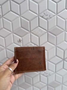 Hottest Sale Genuine Leather <b>Wallet</b> Slim <b>Wallet</b> Unisex Fold Closure <b>Brown</b> Colour Credit Card Cash Holder Gift for Him Daily - Product Image 4