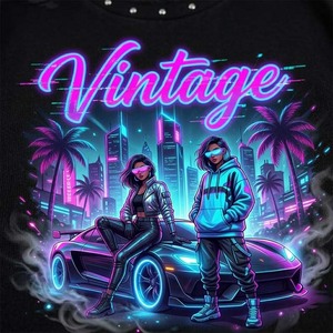 T-shirt Homme Oversize à Manches Courtes Imprimé Néon Urbain Vintage 2026 – Col Rond, Impression Numérique - Product Image 6