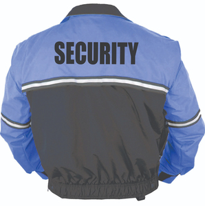 Veste de sécurité réfléchissante à col montant pour agent de sécurité, uniforme de travail, manteau d'hiver coupe-vent et imperméable, veste de patrouille de sécurité bleu-noir - Product Image 2