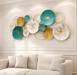 Décoration murale en métal multicolore pour la maison et le salon, art mural décoratif en métal, sculpture murale artistique moderne pour chambre à coucher - Product Image 4