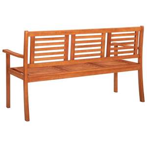 Banco de patio ergonómico de madera maciza de eucalipto marrón de 59.1 pulgadas - Product Image 5