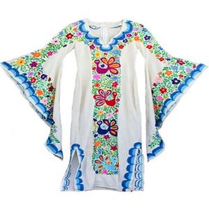 Moderno Boho Chic tejido Digital Maxi Vestido Mujer lujo colocación bordado Batwing manga suelta algodón Casual verano XL tamaño - Product Image 4