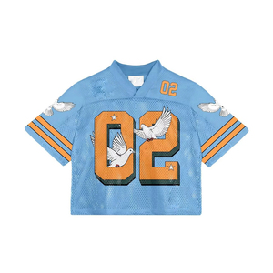 Maillots de football classiques rétro personnalisés en gros, 100 % polyester respirant à séchage rapide, col en V, manches courtes, pour hommes - Product Image 3