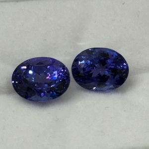 Paire de Tanzanite Naturelle Ovale Bleu Royal, Qualité AAAA, 13,73 Carats, Chauffée, Propre à la Loupe, Vente en Gros, Pierre Précieuse de Tanzanie - Product Image 4