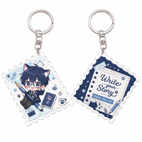 Pendentifs personnalisés en acrylique gravé au laser, style verre teinté, pour couples, célébrités, anime et marchandises de dessins animés DIY