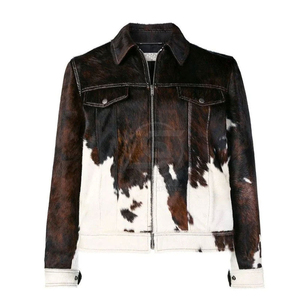 Women's Faux Fur Moto Biker Jacket Animal <b>Print</b> <b>Stand</b> Collar Zipper Closure Warm Winter Outerwear - Product Image 2