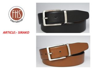 Ceinture en cuir réversible de luxe avec finition mate - Ceinture élégante pour homme, idéale pour les occasions formelles - Product Image 5