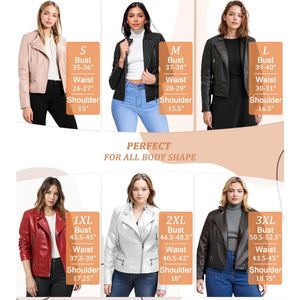 Veste en cuir d'agneau véritable élégante pour femmes, pour l'extérieur et l'intérieur - Product Image 4