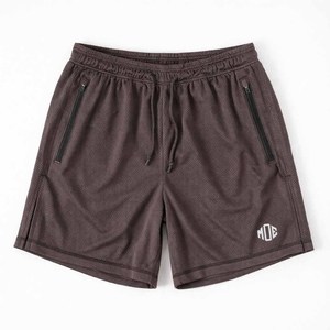 Pantalones Cortos Deportivos de Poliéster Texturizado para Hombre con Logotipo MOE, Bolsillos con Cremallera, Cordón Elástico, Fabricante OEM al por Mayor - Product Image 2