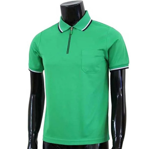 Nouvelle mode homme : T-shirt respirant à manches courtes en fibre de bambou 100 % avec fermeture éclair frontale (col quart de zip) - Product Image 6