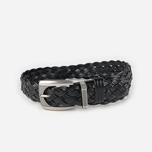Cinturón de Cuero Trenzado Ajustable con Hebilla de Aleación, Cinturón Casual Tejido para Mujeres y Hombres - Product Image 1