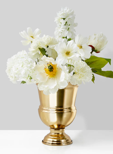 แจกันดอกไม้สำหรับงานแต่งงานแบบทันสมัยหรูหราทำด้วยมือโลหะเคลือบทองออกแบบโลโก้ได้ตามต้องการสำหรับงานแต่งงาน - Product Image 2