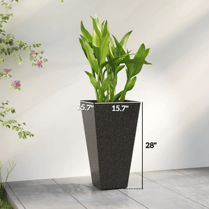 Fioriera Grande in Metallo Zincato, Design Semplice, Vaso per Piante da Interno/Esterno, Vaso da Fiori Gigante da Appendere, Dimensioni Grandi per la Coltivazione - Product Image 1
