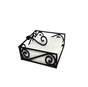 Home Kitchen Table <b>Paper</b> <b>Holder</b> Simple Design Black Metal Napkin <b>Holders</b> Upright Decorative Napkins <b>Holder</b> - Product Image 1