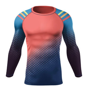 โรงงานขายตรงราคาถูก รับออกแบบโลโก้ เสื้อยืดออกกำลังกาย โยคะ ฟิตเนส ระบายอากาศได้ดี สกรีนลายตามสั่ง แขนยาว คอกลม สำหรับผู้ชาย - Product Image 4