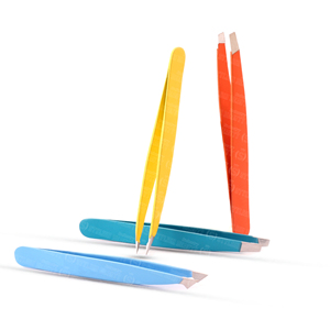 Pince à épiler sourcils en acier inoxydable de haute qualité, design incurvé et incliné, écologique, pour l'épilation et l'entretien des poils indésirables - Product Image 5