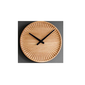 Luxury Wooden Hanging Dark Brown Frame Minimalist Rectangular Hour Markers Modern Natural Wood Grain Silent Battery Powered - Product Image 3