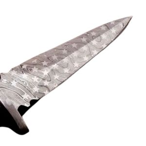 Cuchillo de Caza de Acero de Damasco con Punta Caída, Mango de Madera, Hoja Recta, Cuchillo Táctico de Supervivencia para Exteriores - Product Image 4