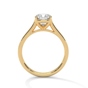 Luxury 14K Solid Yellow <b>Gold</b> <b>Ring</b> Four Prong <b>Set</b> Cushion Cut Lab Grown Diamond <b>Ring</b> Fine Engagement Jewelry OEM ODM Supplier - Product Image 3