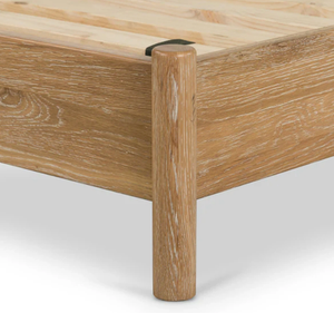 Cadre de lit rembourré moderne avec structure en teck massif, mobilier de chambre à coucher minimaliste de luxe, lit king size ou queen size pour hôtel - Product Image 6