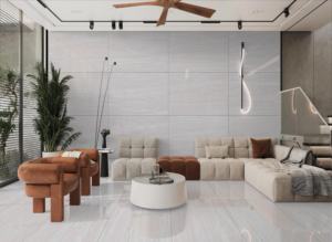 Dalles de porcelaine Orion Crystal Gloss 800x1600 1200x1800 750x1500mm conçues pour les projets monumentaux, résidentiels et commerciaux modernes - Product Image 2